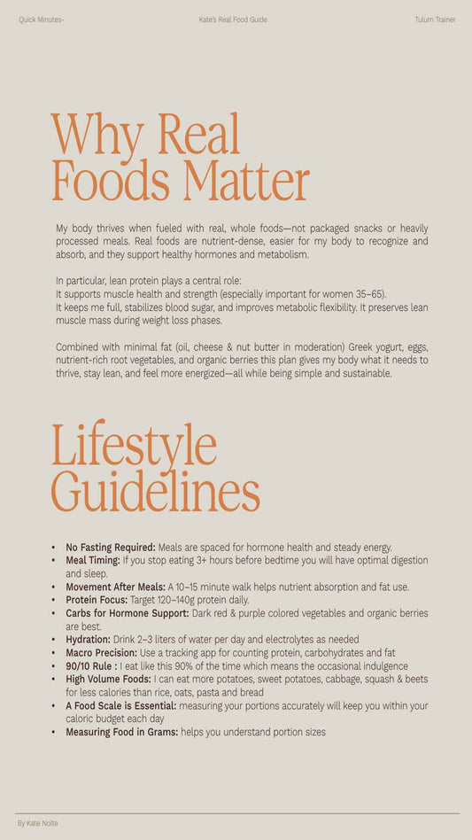 Kate's Real Food Guide  – Whole Food Nutrition for Women 40+ | 35 High-Protein Recipes