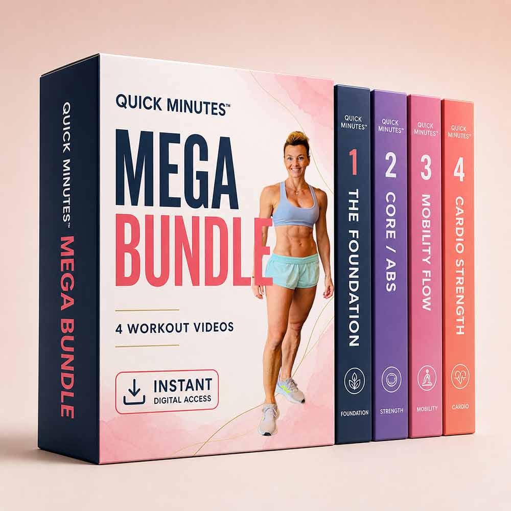 Quick Minutes Mega Bundle-4 Workout Videos for Women 40+