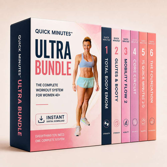 Quick Minutes Ultra Bundle — Complete Workout System for Women over 40 (Strength, Mobility & Cardio)
